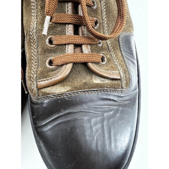 Louis Vuitton Leather Suede Low Top Sneakers Trainers Lace Up Brown Men's 10.5 - Picture 8 of 15